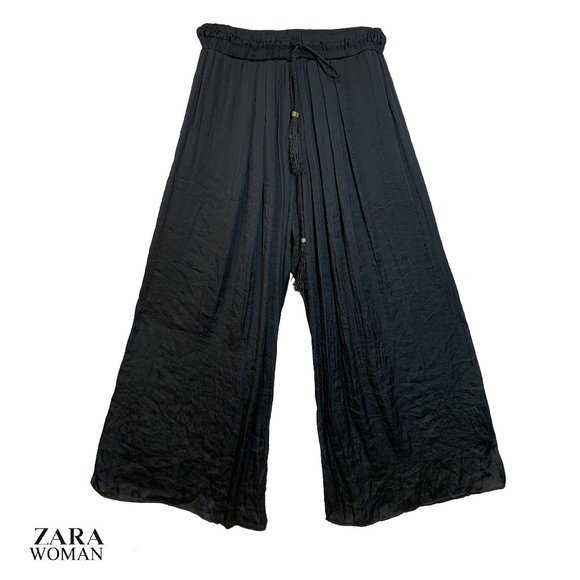 ZARA Women Collection High rise Pleated Wide Leg - Picture 1 of 3